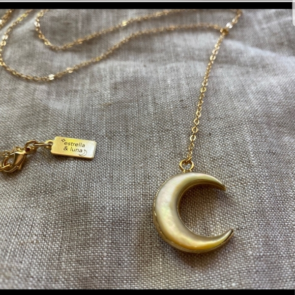 💋 2 for $20/ 14k Gold Crescent Moon Boho Lariat Necklace - Picture 10 of 10